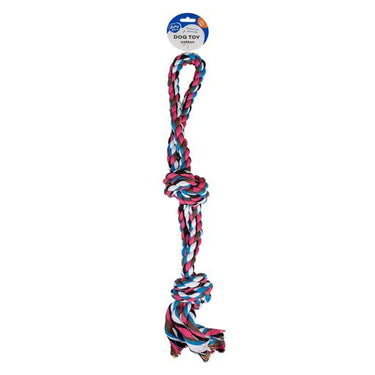 Duvo+ Tug Toy Knotted Cotton 2 Knots Double Loop 50cm